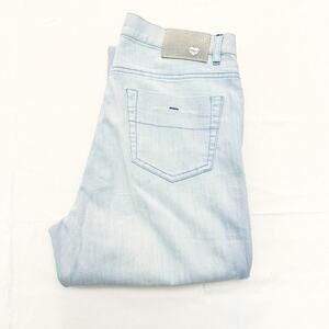 Le Copains Light Wash Seam Straight Leg Denim Jeans Size 44